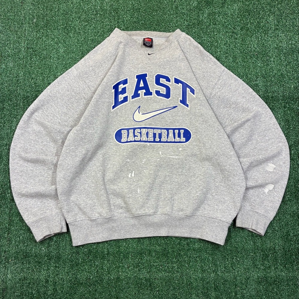 Vintage‎ 90s Nike Team East Embroidered Crewneck Sweatshirt